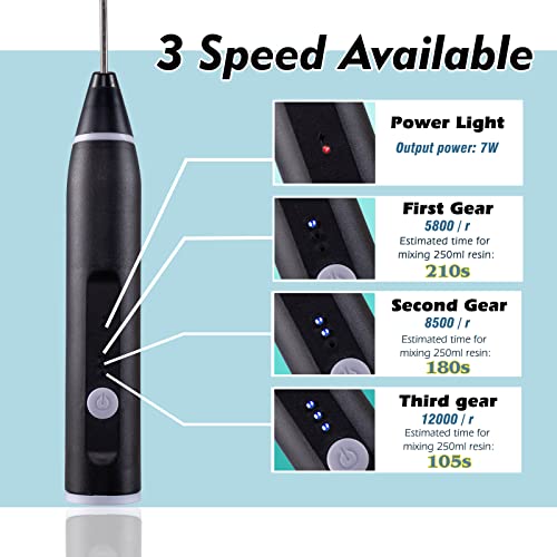 Resin Casting Tool Set of Epoxy Electric Mixer and Heater Bubble Buster Tool FUNSHOWCASE