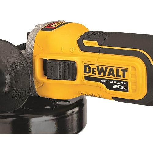 DEWALT 20V MAX* XR Angle Grinder with Kickback Brake, Slide Switch, 4-1/2-Inch, Tool Only (DCG405B) DEWALT