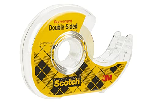 Scotch Double Sided Tape, Trusted Favorite, Engineered for Office and Home Use, 1/2 x 500 Inches, 6 Dispensers/Pack (6137H-2PC-MP) Scotch