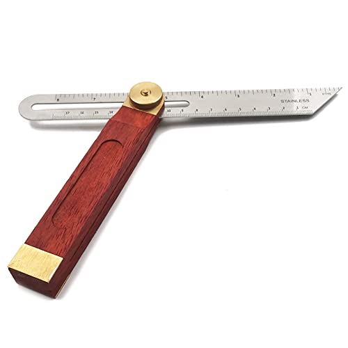 LYFJXX Bevel Gauge, Sliding Bevel Gauge, 8 Inch T Bevel Angle Finder with Wooden Handle T Measurements Ruler for for Craftsman Carpenter LYFJXX