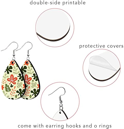 Phinicco 136 pcs Sublimation Earring Blanks 30 PCS Earrings with Earring Hooks and Pliers Jewelry Craft Kit for Sublimation Jewelry Making Earring Phinicco