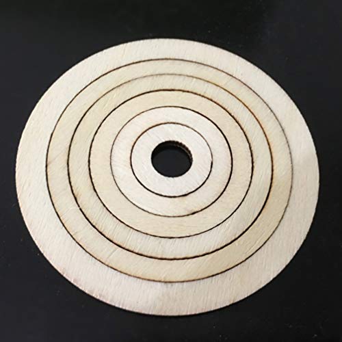 Ciieeo 50pcs Wreath Frames Unfinished Wood Pieces Rings Shape Round Wood Linking Rings Wooden Pieces for Floral Craft DIY Craft Making Ciieeo