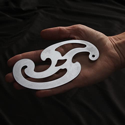 3pcs Steel French Curve Rulers Set, Metal Drafting Drawing Cutting Template for Leather Craft Projects Tool, Leather Cutting Ruler Stencil, StryiCarvingTools