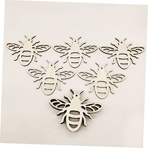 Gogogmee 20pcs Wooden Pendant Wooden Beehive Ornament bee Hanging Decoration Unfinished Wood Ornament Wooden Beehive Cutout Wood Table Scatter Wood Gogogmee