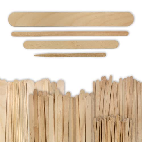 200 Pc Wood Stick Applicator Mixing Assortment for Wax Waxing, Epoxy/Resin Crafts by NetSellsIt NetSellsIt