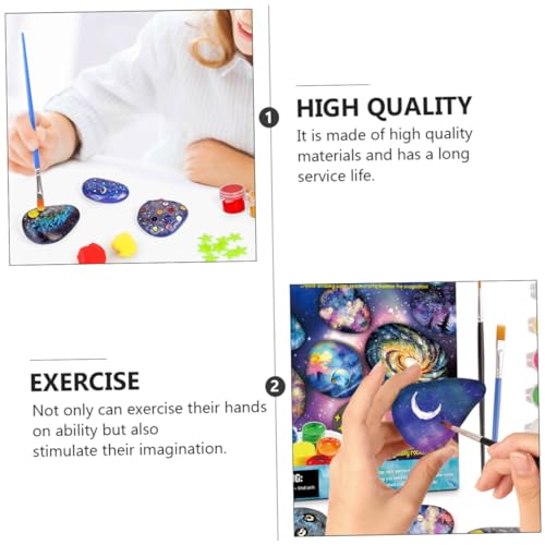 KONTONTY 1 Set Stone Painting Puzzle Toy DIY Painting Stones Smooth Bundle River Stones Rock Art kit Kids Toys Kids Suit Kids Painting Kit Painting KONTONTY