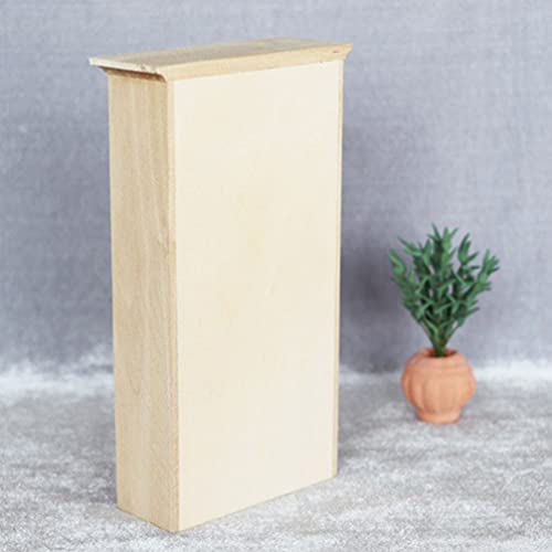 Toyvian 1 12 Dollhouse Furniture Wooden Dollhouse Bookshelf Cabinet Dollhouse Miniature Furniture DIY Dollhouse Accessories Unfinished Dollhouse Toyvian