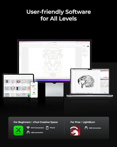 xTool S1 Laser Engraver, 20w Enclosed Diode Laser Cutter and Laser Engraving Machine with Smart Air Assist and Honeycomb for Cleaner Engraving and xTool