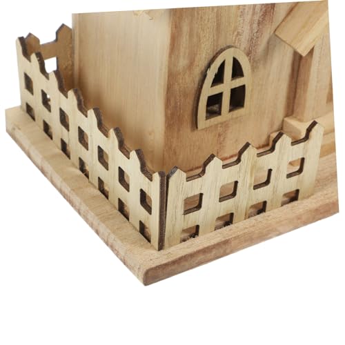 BESPORTBLE 2pcs Creative Bird Nest Decoration Bird House Cage Handcrafted Birdhouse Natural Wood Birdhouse Unfinished Bird Houses Unfinished Wood BESPORTBLE