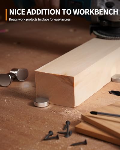 DAYDOOR Bench Dog Clamp, MFT Stainless Steel Table Stop for 3/4'' Dog Hole, Workbench Peg Brake Stops for Woodworking(19mm, 4 Pack) DAYDOOR