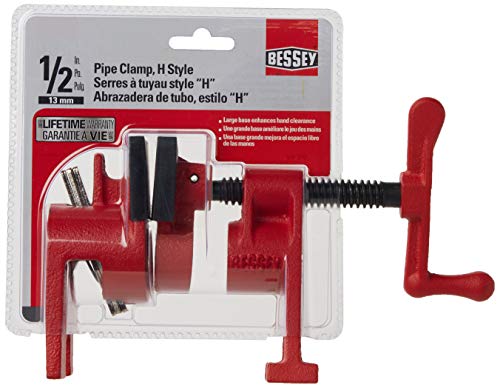 BESSEY BPC-H12, 1/2 In. H Style Pipe Clamps - Incredibly Versatile, Easy To Assemble, Indespensable Workshop Clamp For Woodworking, Carpentry, Home Bessey