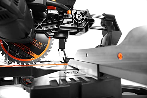 WEN MM0713 9.5-Amp 7.25-Inch Single Bevel Compact Sliding Compound Miter Saw with LED Cutline Guide, Black WEN