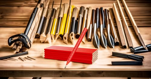 RONDURE 8-Pack carpenter pencils for construction woodworking Precise Markings -contractor framing pencil (8 PCS) RONDURE