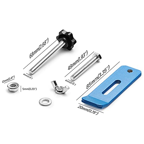 Genmitsu 4 Pack Hold Down Clamp Kit, CNC Router Clamp for Woodworking and Metalworking, 3-7/20''L x 4/5'' W x 2-7/10''H, Compatible with CNC Router Genmitsu