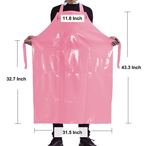 ELEBOX Waterproof Oil Proof Bib Apron Utility Apron Chemical Resistant Apron with Sleeve Work Apron Ultra Lightweight ELEBOX
