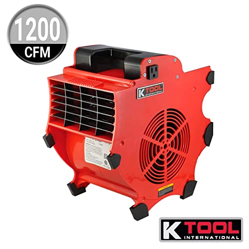 K Tool International 77700; Big Chill Workforce Blower, 3 Speed Motor with Built-in Overload Protection, 4 Angle Position, Indoor and Outdoor Use, K Tool International