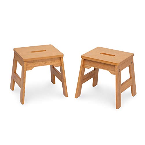 Melissa & Doug Wooden Stools - Set of 2 (Natural) Melissa & Doug