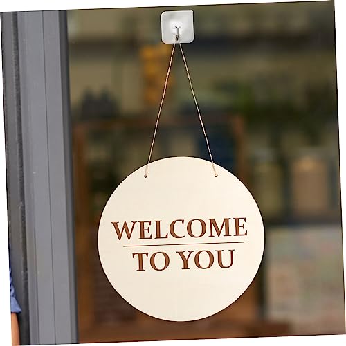 FUNOMOCYA 2 Sets DIY Door Hanging Sign Decorative Wood Plaque Unfinished Wood Crafts Blanks Hanging Wood Plaques for Crafts Blank Flags Wood Signs FUNOMOCYA