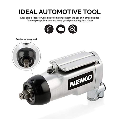 Neiko 30088A 3/8" Drive Butterfly Impact Wrench, 75 Foot/Pound High Power Outlet Air Wrench, 10,000 RPM Pneumatic Impact Wrench, 1/4” Air Inlet 3/8” NEIKO