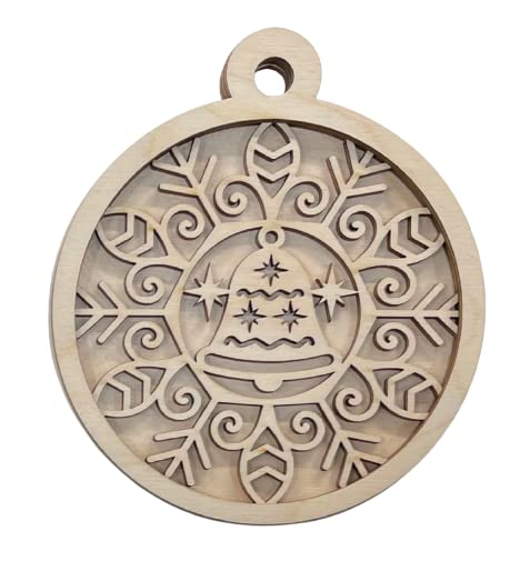 Bell Door Sign 3 Pieces Laser Cut Out Unfinished RND44 The Wood Shape Store