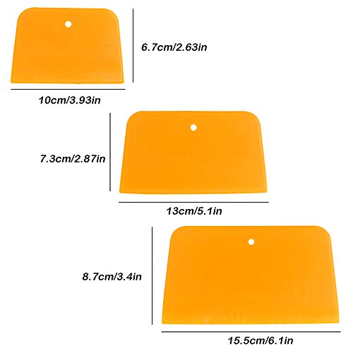 DaKuan Set of 9 Body Filler Spreaders Automotive Body Fillers, 4, 5, 6 Inch Reusable Plastic Spreader for Applying Fillers, Putties, Glazes, Caulks DaKuan