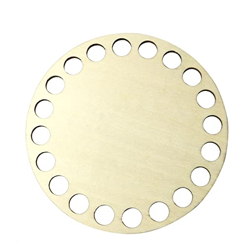 PZRT 100x3mm Round Wooden Basket Bottom Crochet Basket Base for DIY Basket Yarn Weaving Supplies Craft Making PZRT