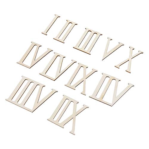 Healifty 24 Sets Roman Numerals 16 Patch 3 Inch Wood Letters Wood Letters Embellishment Ornament Crafts Wood Roman Numerals Unfinished Wood Cutouts Healifty