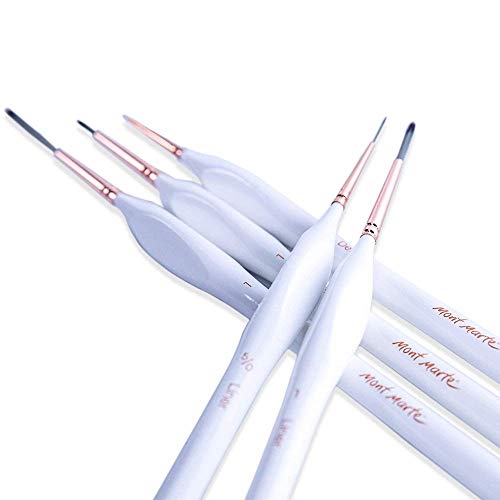 Mont Marte Liner Brush Set for Painting, 5 Piece Detailed Art Brushes with Wood Handle MONT MARTE