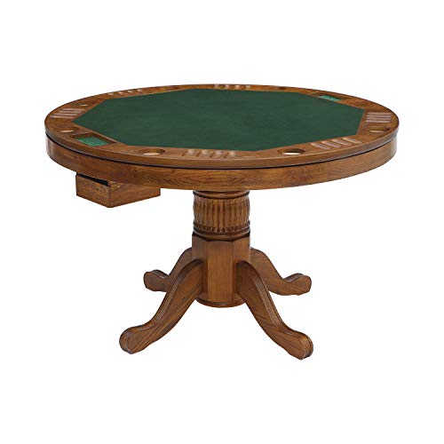 Coaster Home Furnishings Turk 3-in-1 Round Pedestal Game Table Tobacco Coaster Home Furnishings