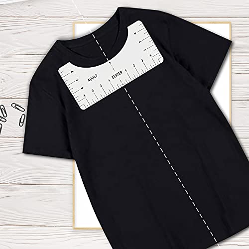 T-Shirt Alignment Ruler Heat Resistant Tape 10mm X 33m 108ft, PTFE Teflon Transfer Sheet 16 x 20" - 4 Rulers, 2 Rolls Heat Resistant Tape, 3 Packs ReArt