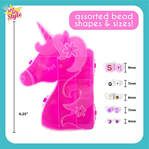 Just My Style Alphabet Beads Bracelet Making Studio By Horizon Group USA, Make 50+ Custom Bracelets With Over 2000+ Premium Beads, Includes Storage Just My Style