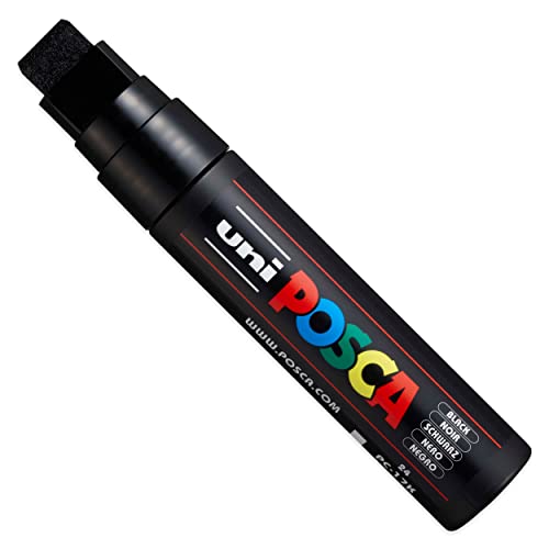 Posca - Broad Nib Paint Marker Pens Set - MOP'R, PC-17K, PC-8K - Black Ink - Pack of 3 Posca