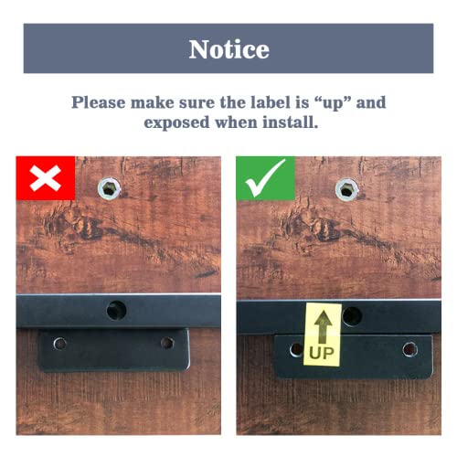 Allewie King Size Heavy Duty Platform Bed Frame with Rustic Wooden Headboard and Footboard Allewie