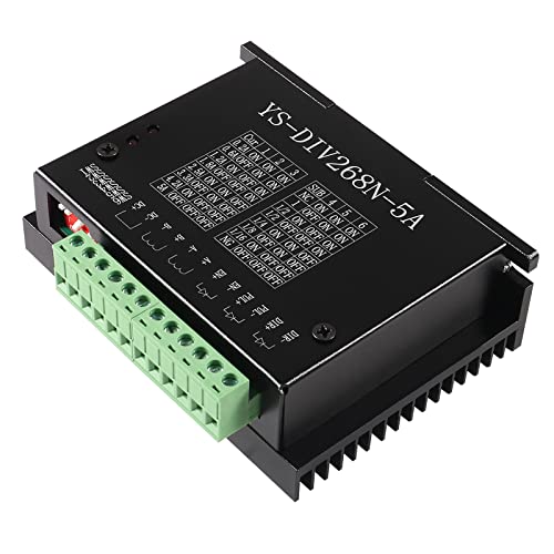 2Pcs TB6600 5A Stepper Motor Driver DC12-48V CNC Controller Nema 23 Nema17 Series Stepper Motor Single Axes 1 Phase Hybrid Metal Case CNC Engraving Shutao