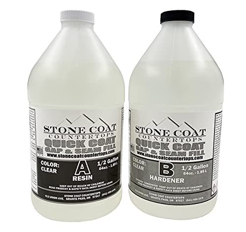 Stone Coat Countertops Quick Coat Epoxy (1 Gallon) - Perfect for for River Tables, Geodes, and 3D Woodworking Projects with 15 Minute Working Time - Stone Coat Countertops