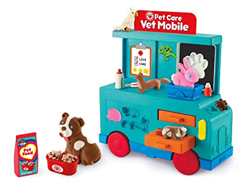 Cra-Z-Art Softee Dough Pet Care Vet Mobile Playset, Modeling Dough Play Toy for Kids Ages 3 Years and Up Cra-Z-Art