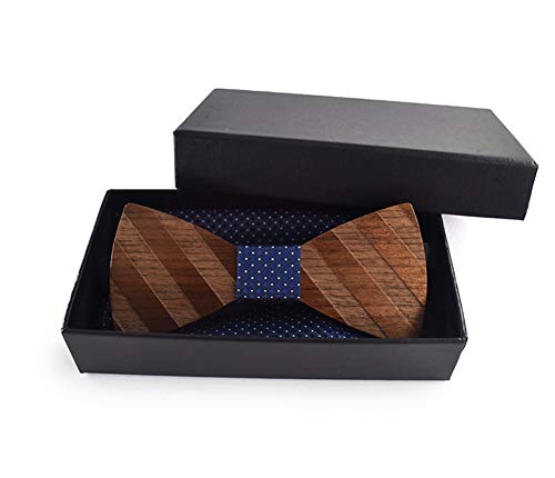 Bowtie Handmade Customized Wood Bow Tie Set Creative Wooden Nice Designer Formal Woven Cravat with Box Secdtie