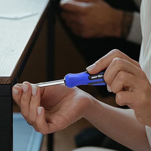 CARTMAN 12 Piece Magnetic Screwdriver Set - 6 Phillips and 6 Flat, Professional Cushion Grip Hand Tools Set CARTMAN