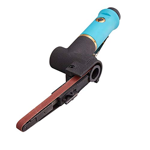 Minimprover Pneumatic Tool Air Belt Sander,1/4" Air Inlet,Air Belt Sander (3/8" x 13") with 12pc Belts (#40,#60,80#,120#),3/8" Air Belt Grinder For - WoodArtSupply