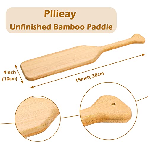 Pllieay 15 Inch Unfinished Bamboo Paddle, Sorority Fraternity Paddle, Greek Paddle for DIY Home Decoration Pllieay