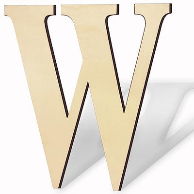 17 Inch Unfinished Wooden Letters, Blank Wood Letters Sign for Home Wall Decor, Large Unpainted Wood Letter for Crafts,Birthday,Wedding Party