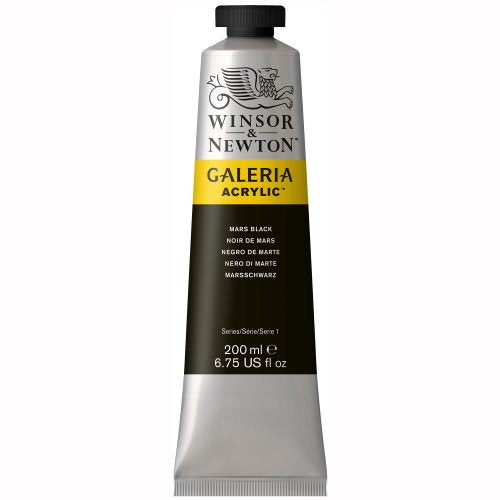Winsor & Newton Galeria Acrylic Color, 200ml (6.75-oz) Tube, Mars Black Winsor & Newton