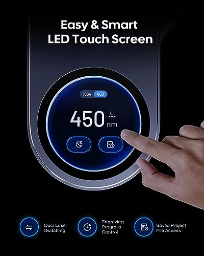 LaserPecker 4 Laser Engraver with Rotary Extension, Slide Extension and Protection Cover, Portable Fiber and Diode Laser Engraving Machine for Metal LaserPecker