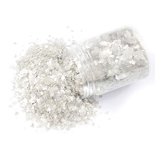 Shiny Stone Crushed Magical Natural Mica Flakes Flitter for Resin Painting Arts and Crafts,Nail Art,DIY Decoration Leaf Multi-Use 2-4mm(6-10 mesh) Shiny Stone
