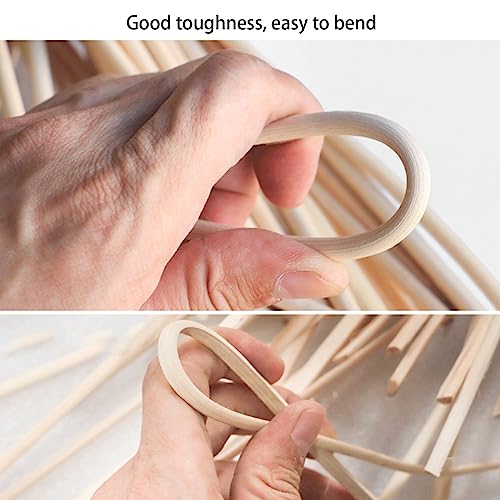 Natural Rattan Webbing Reed, 4mm/5mm/6mm Wicker Rattan Material Furniture Repairing, Basket Weaving Kit Braided Rattan Cane Webbing for Chair Making IMLAM