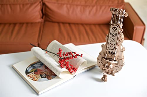UGears Mechanical Models 3-D Wooden Puzzle - Mechanical Hurdy-Gurdy Musical Instrument UGEARS