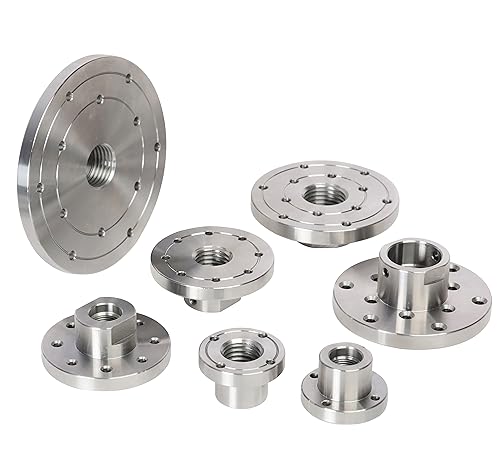 VINWOX 2" Wood Lathe Steel Faceplate, 1”x8TPI Spindle Thread Woodworking Machine Chuck Face Plate VINWOX