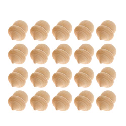 Healifty 20pcs Acorn Charms Unfinished Acorn Wooden Acorn Craft Wood Doll Bodies DIY Acorn Crafts DIY Crafts Real Driftwood Sensory Wooden peg Healifty