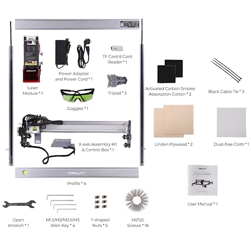 5W Laser Engraver, Official Creality CR-Laser Falcon 72W Engraving & Cutting Machine, Built-in Fan Cutter for Craft Design with Wood, Acrylic, Metal, Creality