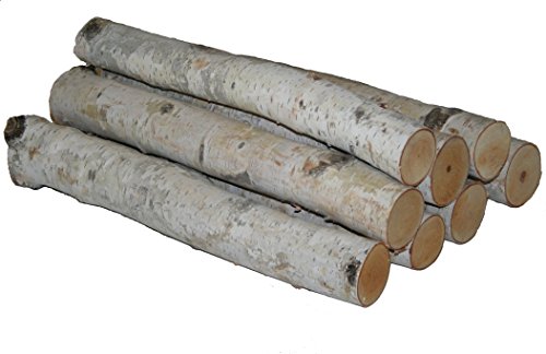Wilson 17"-18" Decorative White Birch Logs, Natural Bark Wood Home Décor - 1.5"-3" Dia. (Set of 8) Wilson